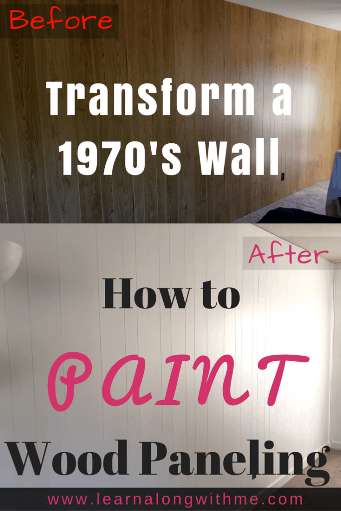 How to paint wood paneling (painting 70's wood paneling)