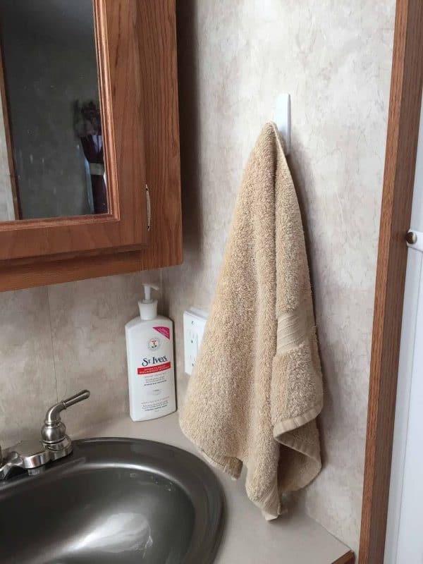 Command hook towel holder is a clever RV organization hack