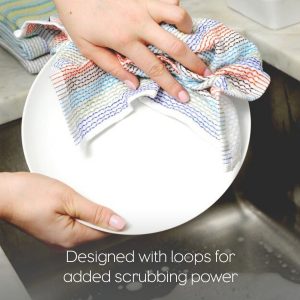 Reusable, washable dish rags made from organic cotton