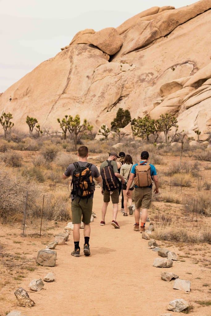 Hiking Group on a Desert Trail
