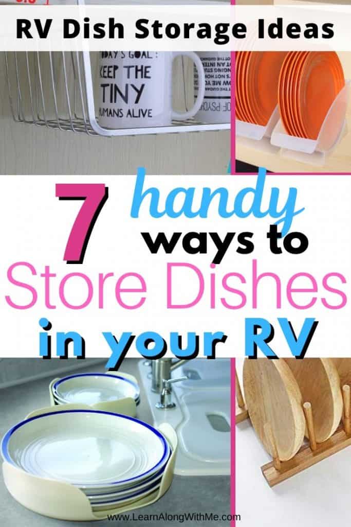 Rv Dish Storage Ideas To Organize Camper Cabinets Learn Along