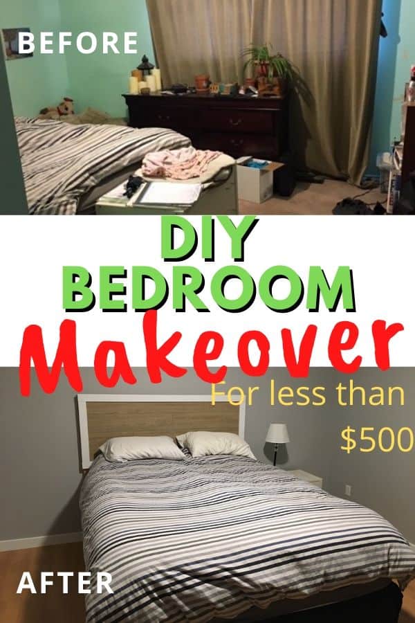 DIY bedroom makeover for $500 or less