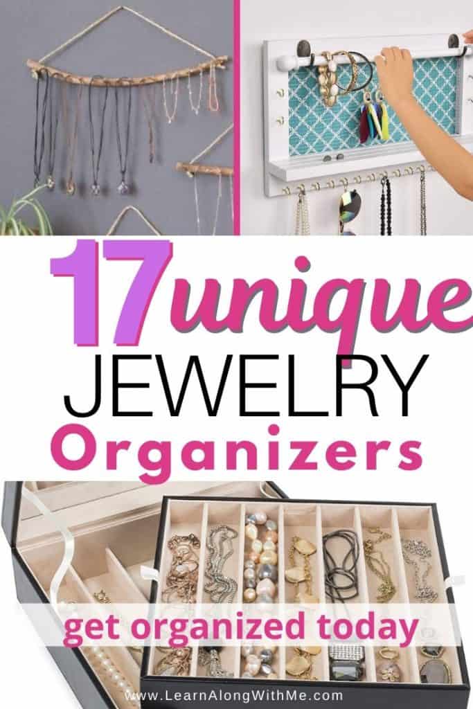 17 Unique  Jewelry Organizer sets so you can find what you're looking for. There are jewelry closet organizers, free standing jewelry organizers, jewelry boxes, and more. 