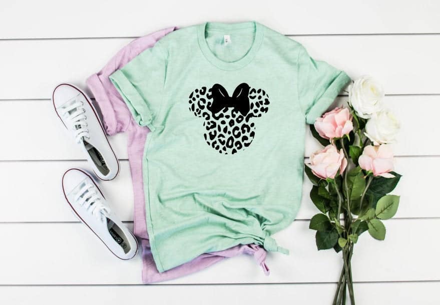 Disney Shirts for Women - A Women's Minnie Mouse cheetah print t shirt