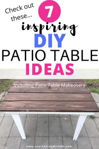 DIY patio table ideas