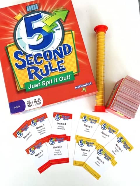 Games for Family Game night - 5 Second rule (just spit it out)
