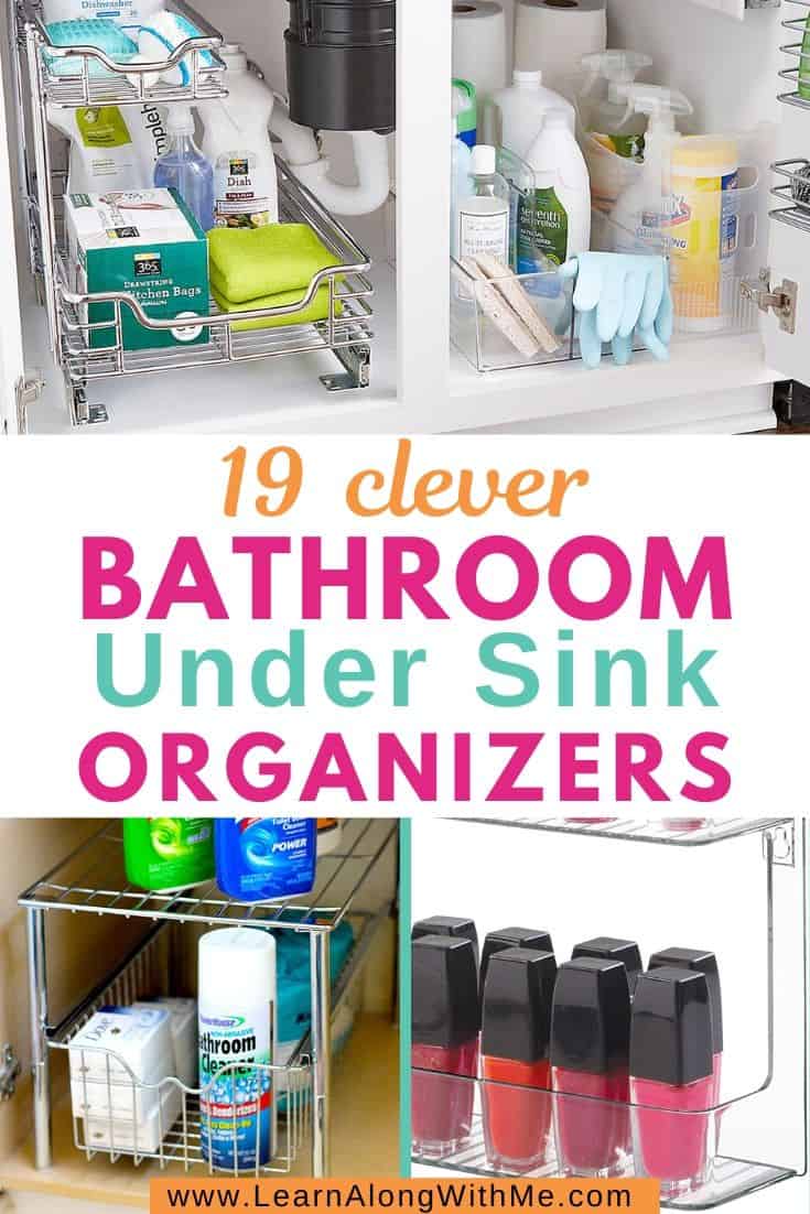 Under the Bathroom Sink Storage Ideas (23 clever options)  Bathroom sink  storage, Bathroom under sink organization, Under bathroom sink storage