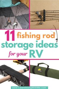 RV fishing rod storage