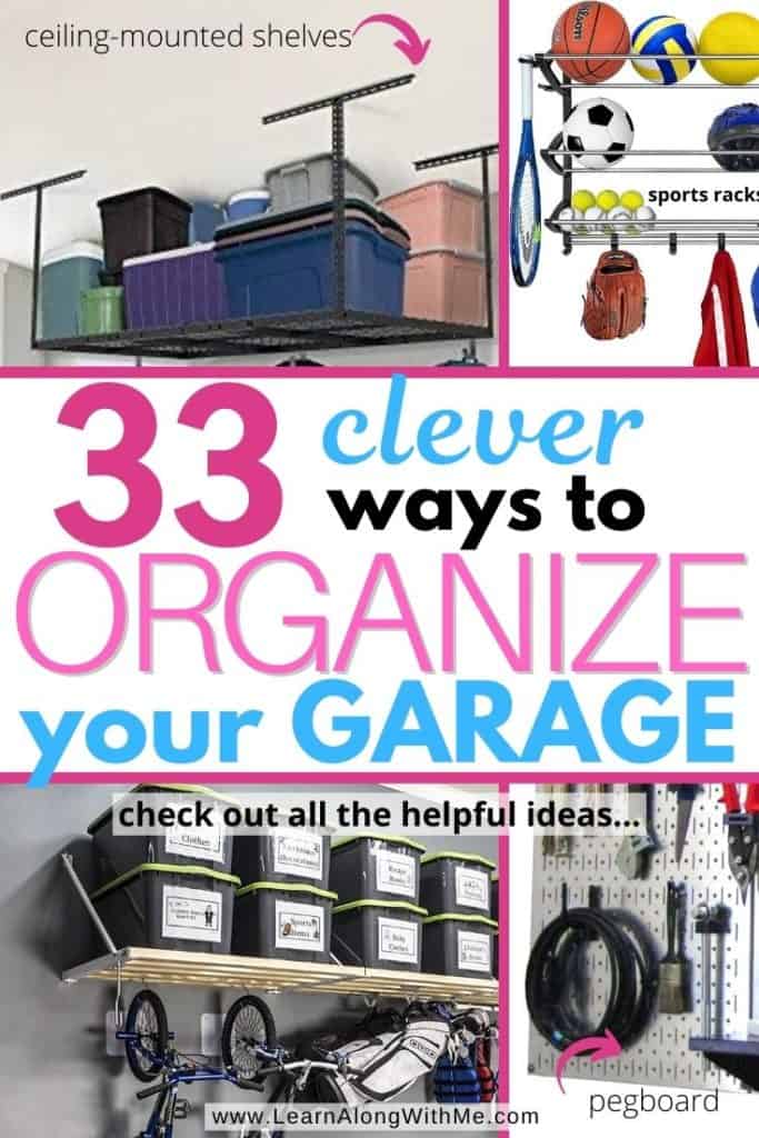33 Garage Storage Ideas - get your garage organized today.
