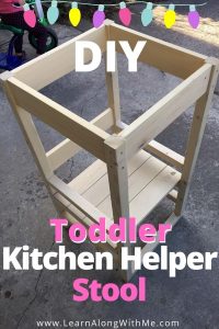 toddler kitchen stool DIY