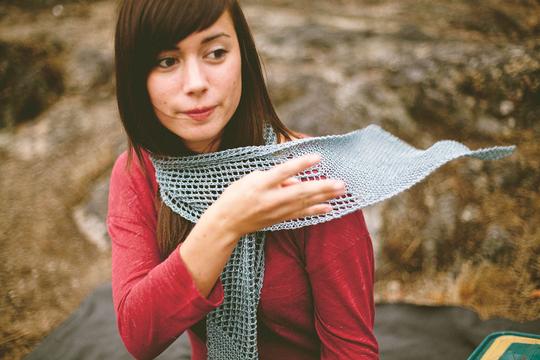 Strathcona scarf - a Jane Richmond pattern. Linen scarf for all seasons