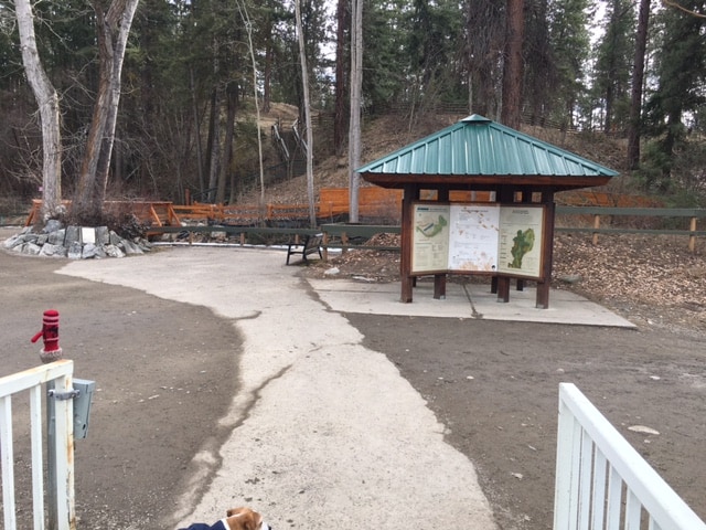 After crossing the Kokanee Bridge across Mission Creek to get to Turtle Pond