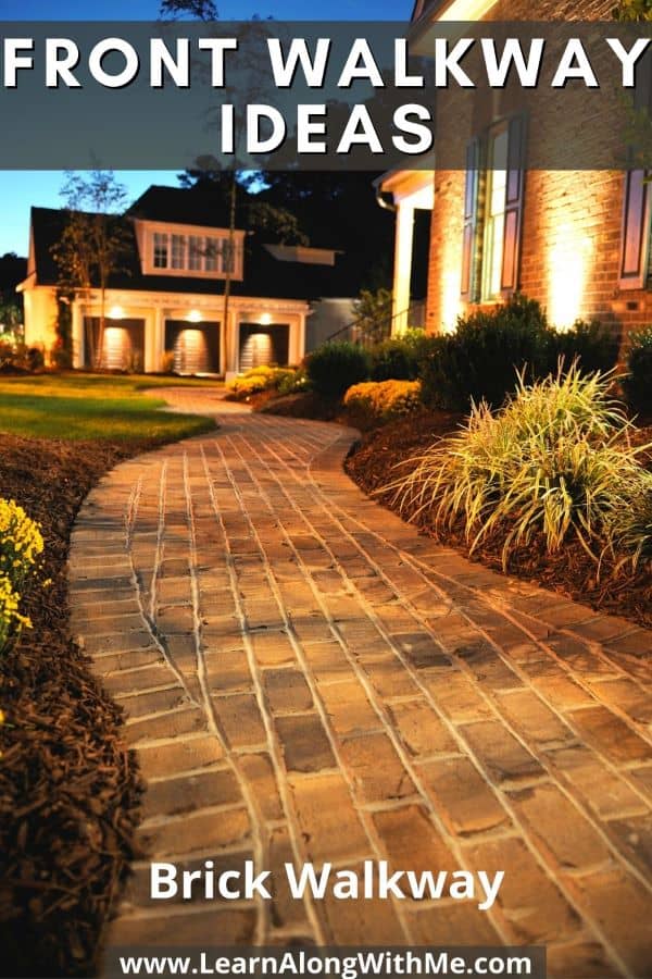 Front Walkway ideas - a brick walkway gives a sense of permanence and elegance