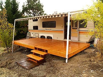 travel trailer campsite ideas