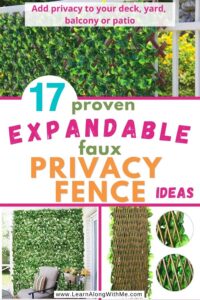 expandable faux privacy fence ideas