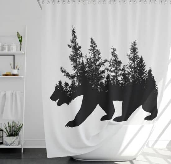 travel trailer shower curtain size