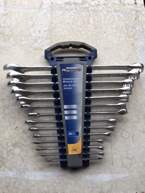Wrench Organizer - buy a set of wrenches that already comes in an organizer