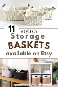 Etsy storage baskets - 11 stylish options