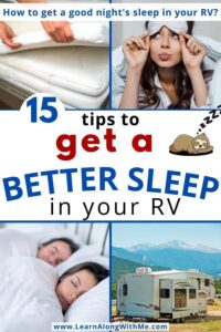 Sleep better in RV