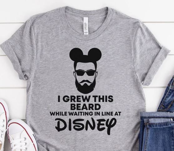 Funny Disney Shirts - I grew this beard while waiting in line at Disney
