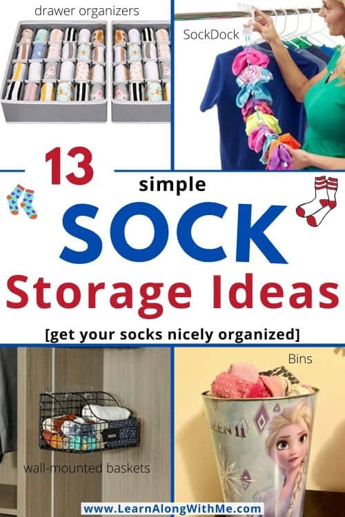 13 simple Sock Storage Ideas (get your socks organized today) - Learn ...