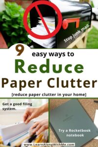 reduce paper clutter at home