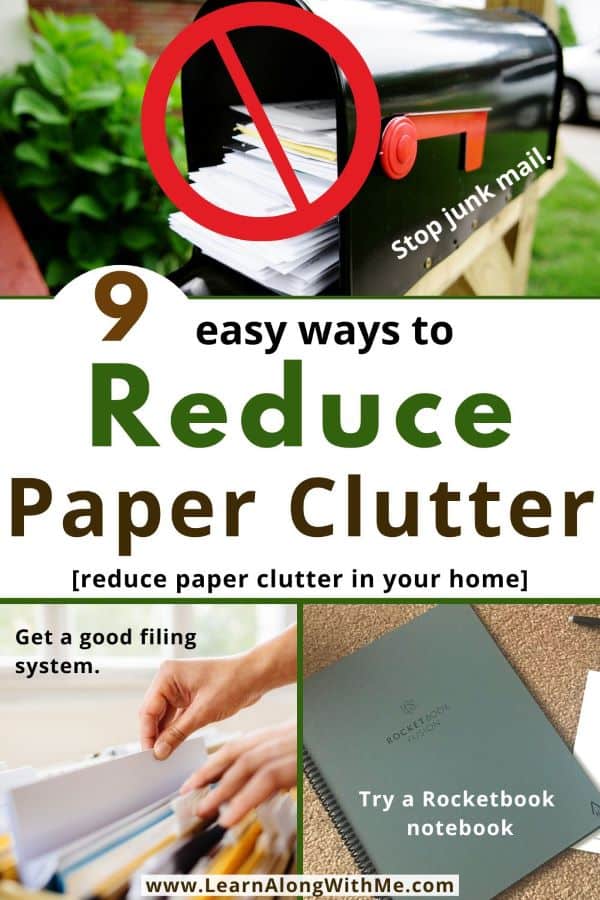 9 ways to reduce paper clutter in your home