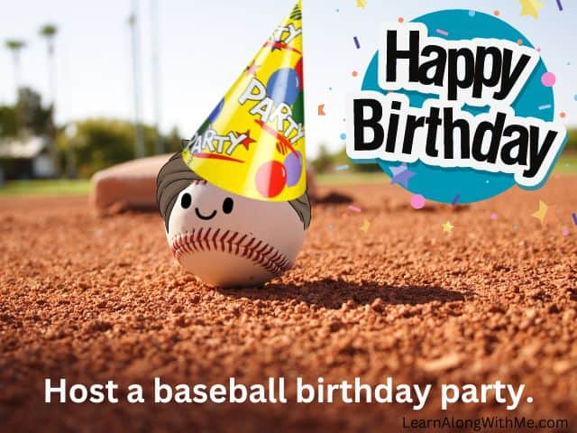 Baseball birthday party - can be a fun sports birthday party for kids