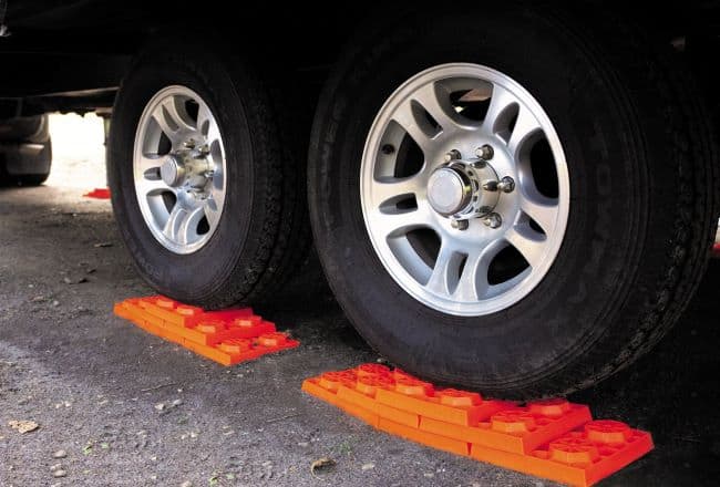 Lynx levelers - a popular RV accessories to help level the wheels.
