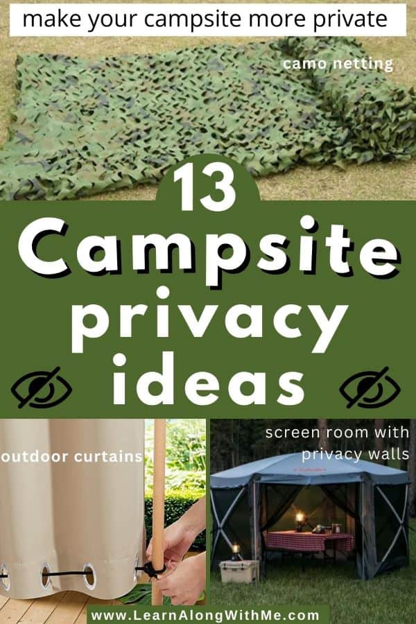 Different campsite privacy ideas to make your campsite more private