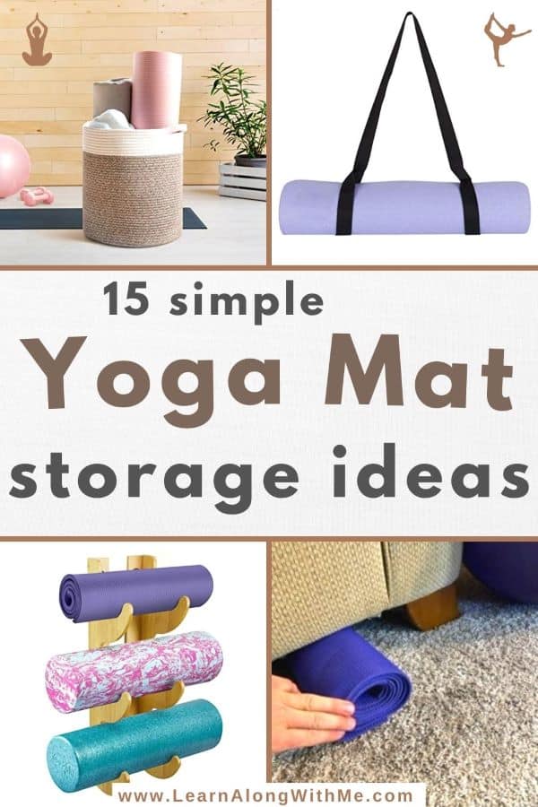 15 simple Yoga Mat Storage ideas (for your home gym) - Learn Along