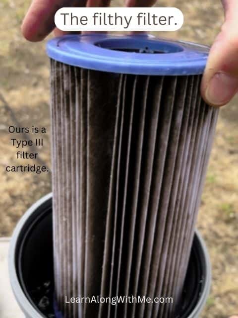 dirty above ground pool filter will obstruct water flow