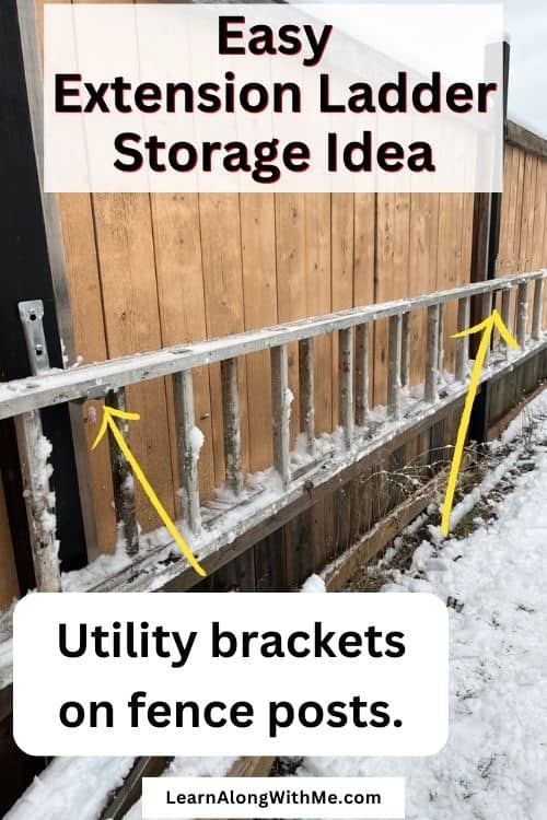 And easy extension ladder storage ideas