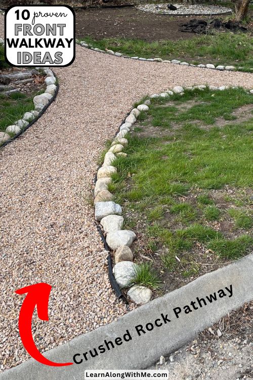 Crushed rock pathway