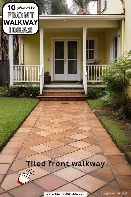 tiled front walkway
