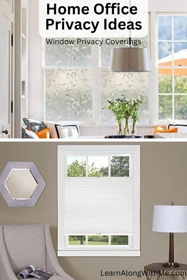 To improve the privacy in your home office you can choose window coverings that enhance privacy